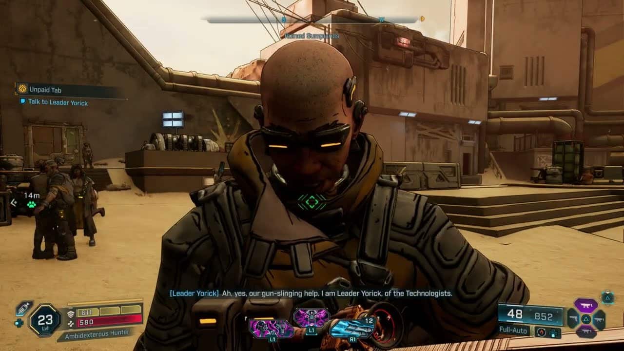 Borderlands 4 – Unpaid Tab: Vex Meets Leader Yorick Find and Repair Core Electrical Relay Gameplay