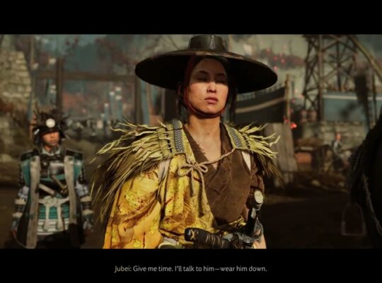 Ghost of Yotei – The Oni: Matsumae Outpost: Speak with Junbei Atsu Meets Commander Wada Cutscene