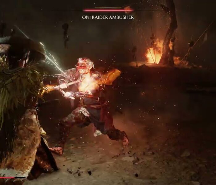 Ghost of Yotei – The Oni: Matsumae Outpost: Kill the Oni Raider Flames Gameplay Sequence