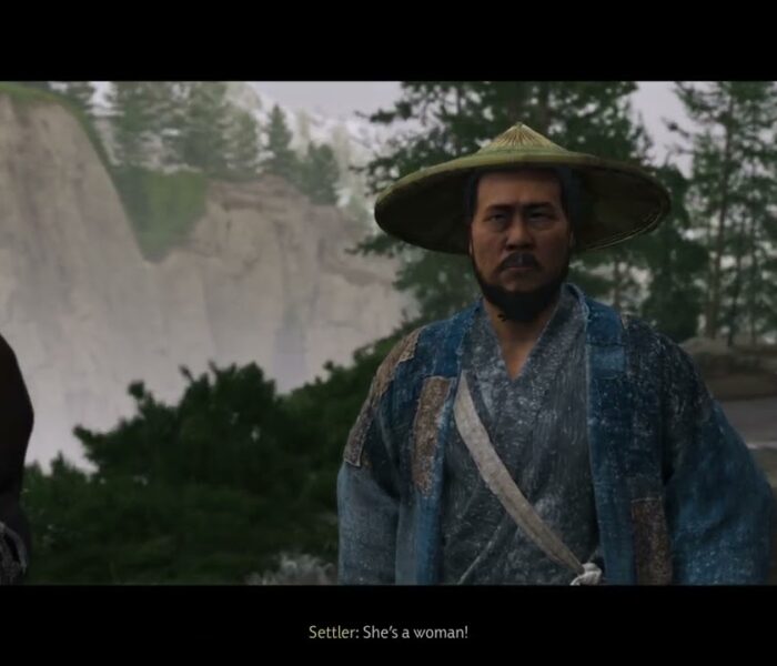 Ghost of Yotei – Chapter 1 Spirits of Teshio Ridge: Speak with The Settlers Dialogue Tree Cutscene