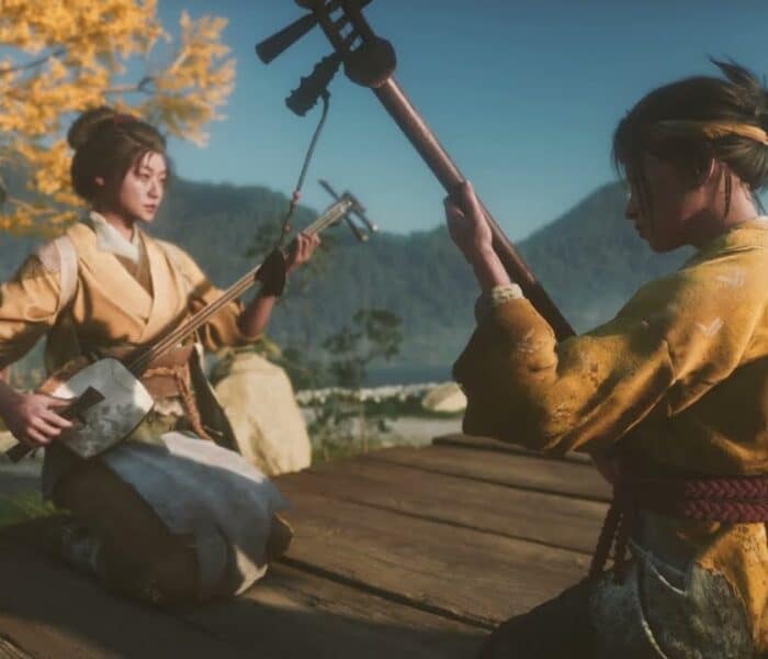 Ghost of Yotei – Prologue: Practice Shamisen With Mother Yone | Find & Hold Note Tutorial | Cutscene