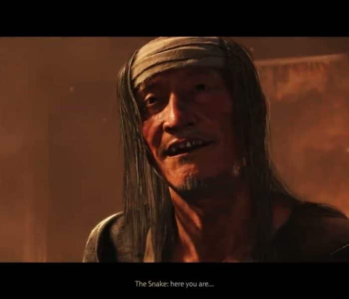 Ghost of Yotei – Prologue: The Snake Realizes “Ah, You Lived Little Wolf” “My Name Is Atsu” Cutscene