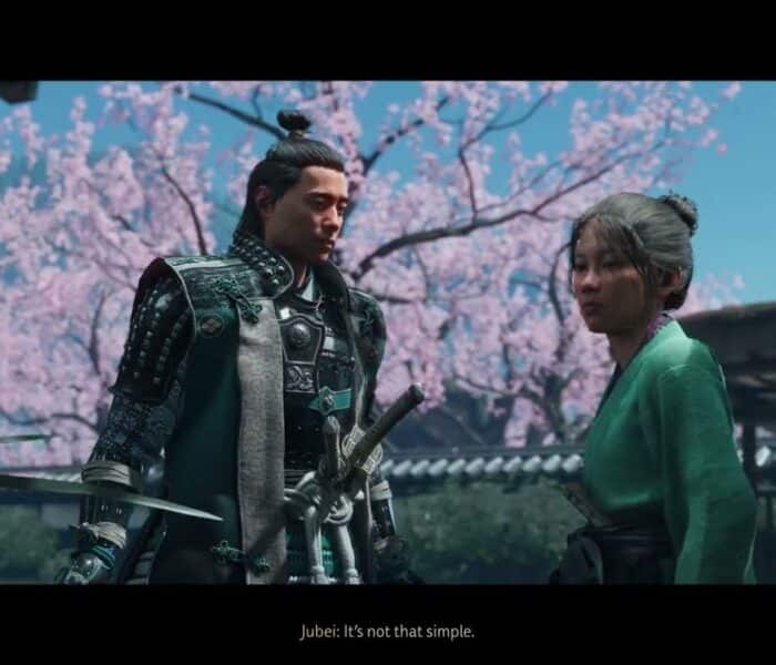 Ghost of Yotei – Echoes of The Storm: Meet With Matsumae Soldier At The Gate: Talk To Jubei and Kiku