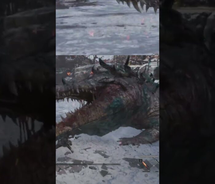 Tyrannical Predator Boss Fight: Epic Snowy Close Combat! Lies of P: Overture #shorts