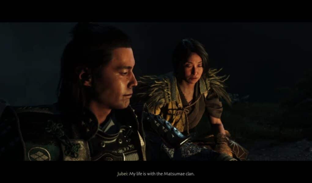 Ghost of Yotei – The Oni: Atsu and Junpei Talk After Sixteen Years Apart “Never Left Ezo” Cutscene