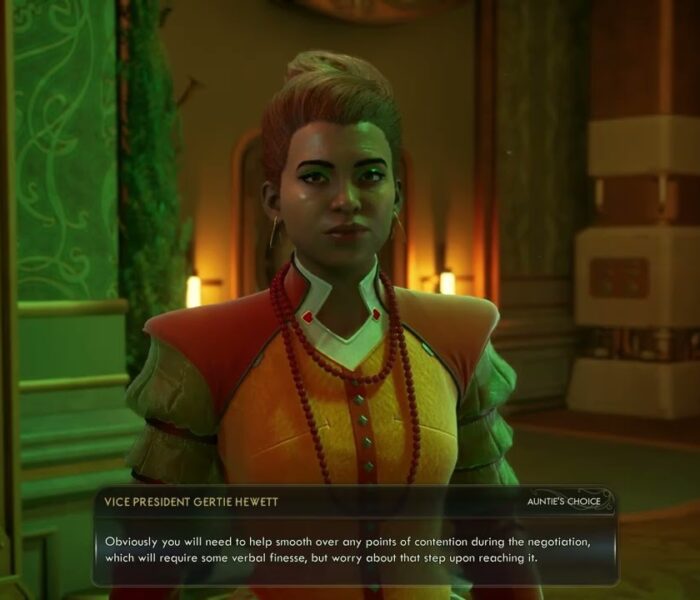 The Outer Worlds 2 – A Complication With the Computronic Cerebrum: Meet Vice President Gertie Hewitt