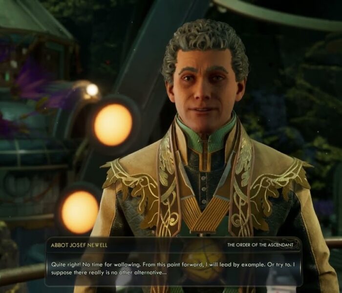 The Outer Worlds 2 – Fiends In High Places: Speak with Abbot Josef Newell Leadership 6 Gameplay