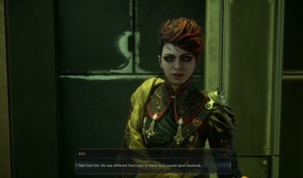 The Outer Worlds 2 – The Incognito: Stabbing at Shadows: Talk To Aza About Severin Dialogue Gameplay