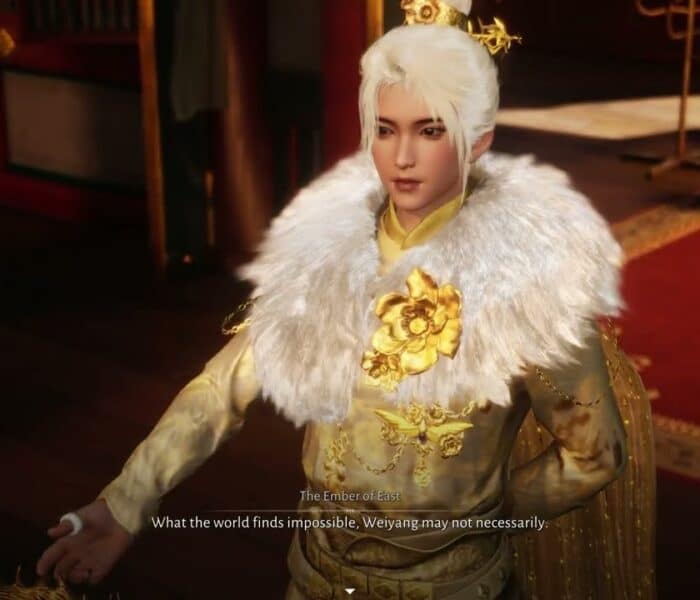 Where Winds Meet – Disguise: Enter Revelry Hall with Big Zhao: Ember of the East Speech Cutscene