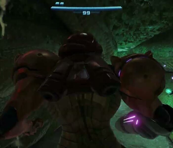 Metroid Prime 4 Beyond – Fury Green: Resin Creek: Follow Isopod via Morph Ball Into Lichen Cave