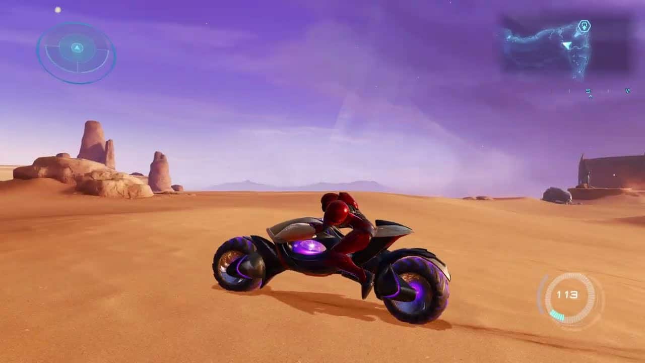 Metroid Prime 4 – Leave Volt Forge: Exit Tower 3: Vi O La Motorcycle Puzzle | Sol Valley Gameplay