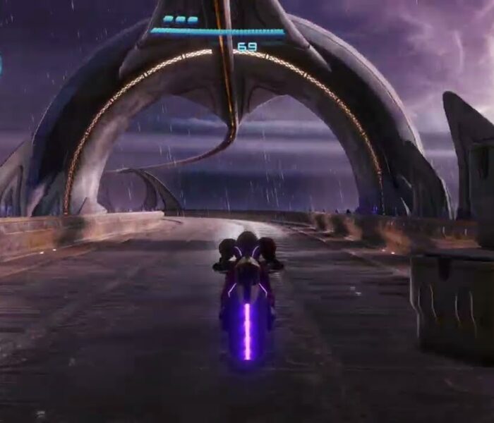 Metroid Prime 4 – Volt Forge: Exit Tower 2: Defeat Shield Psy bot Soldier | Ride Vi O La Motorcycle
