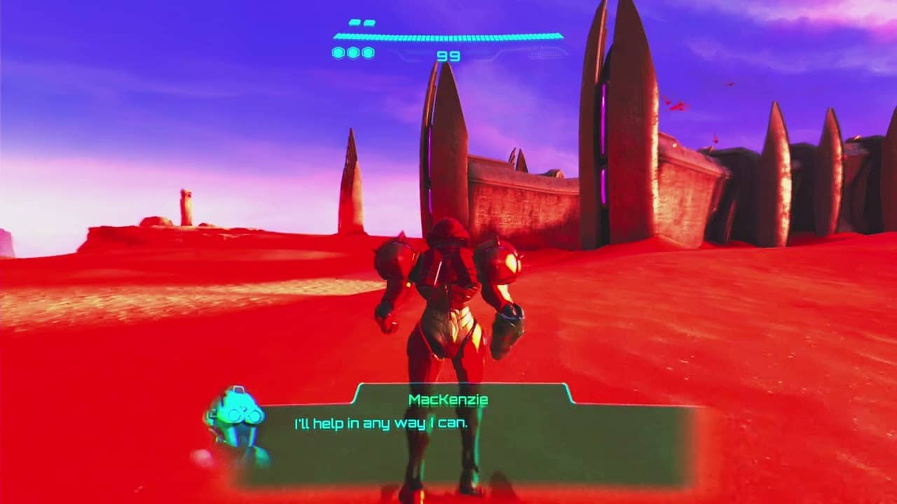 Metroid Prime 4 Beyond – Sol Valley: Head To Beacon: Talk To Mackenzie (Radio Map) Collect Crystals