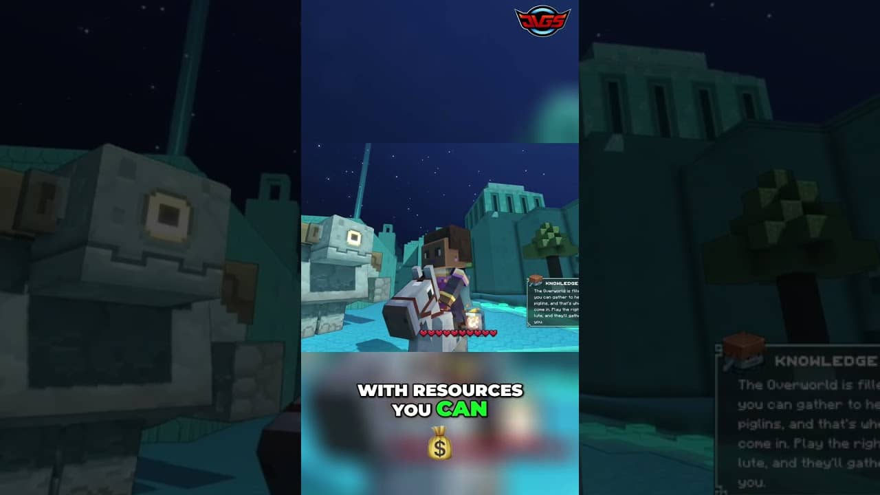 Save the Overworld: Master Tools, Gather Resources, Defeat Piglins! – Minecraft Legends #shorts