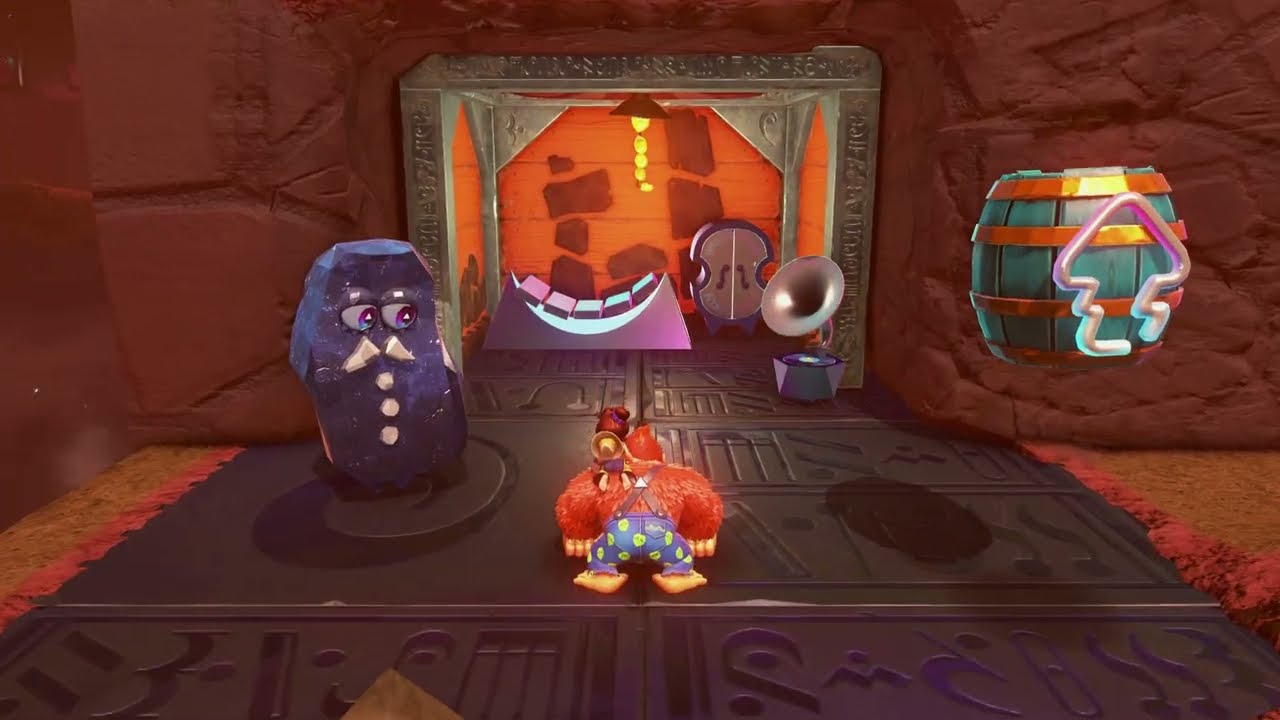 Donkey Kong Bananza – Canyon Layer: Defeat Stompoids | Ride Cart | Banandium Offices Getaway