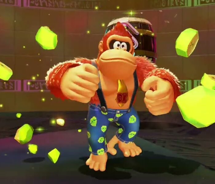 Donkey Kong Bananza – Canyon Layer: Click Clack Smokestack Roof: “Battle: Knotted Thorn Knockout”