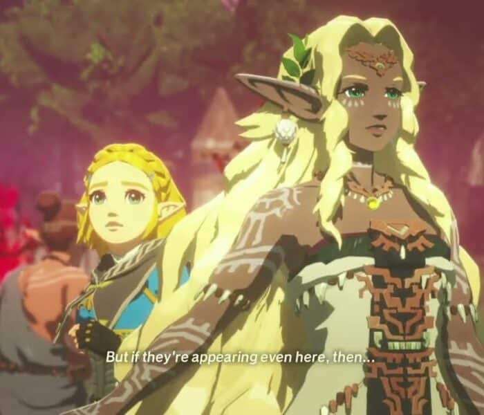 Hyrule Warriors: Age of Imprisonment – Prologue: Follow Rauru and Sonia: Zelda Uses Light Cutscene