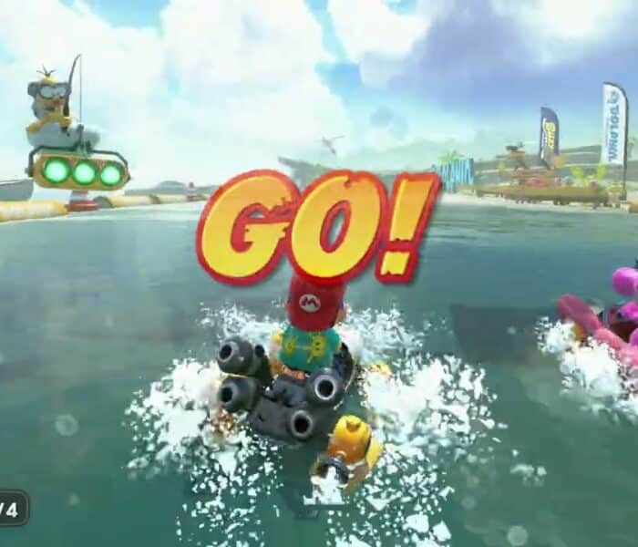 Mario Kart World – Banana Cup 50cc: Dino Dino Jungle Track: Sightseeing Mario B Dasher Gameplay