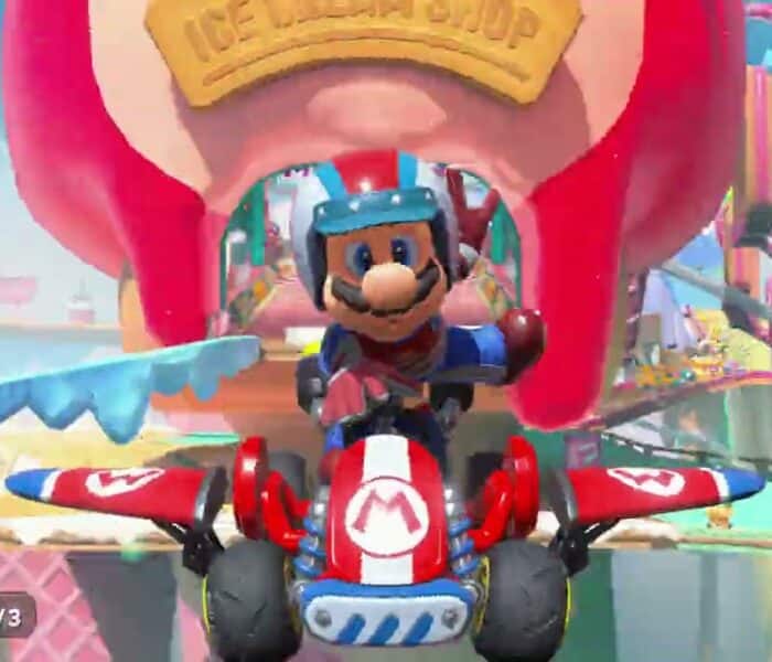 Mario Kart World – Grand Prix Star Cup 50cc: Sky High Sundae Track: Mario Standard Kart 1st Place