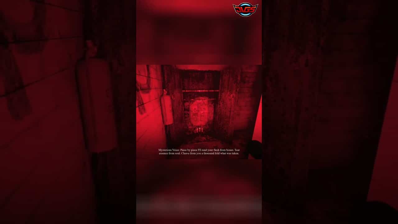 Scary Ritual Voice Haunts Red Lit Bathroom! – Mirror Forge #shorts