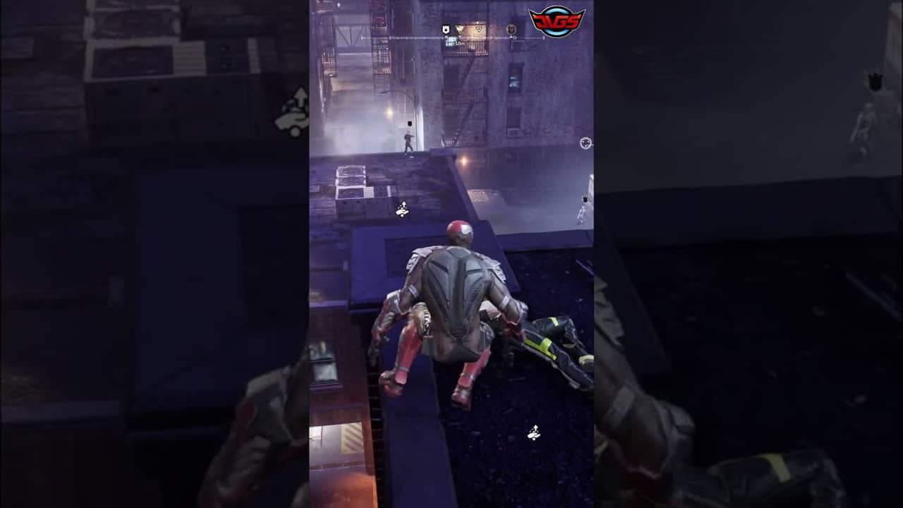 Red Hood’s Gotham Rooftop Hunt: Eliminate Enemies & Steal Modchips! #shorts