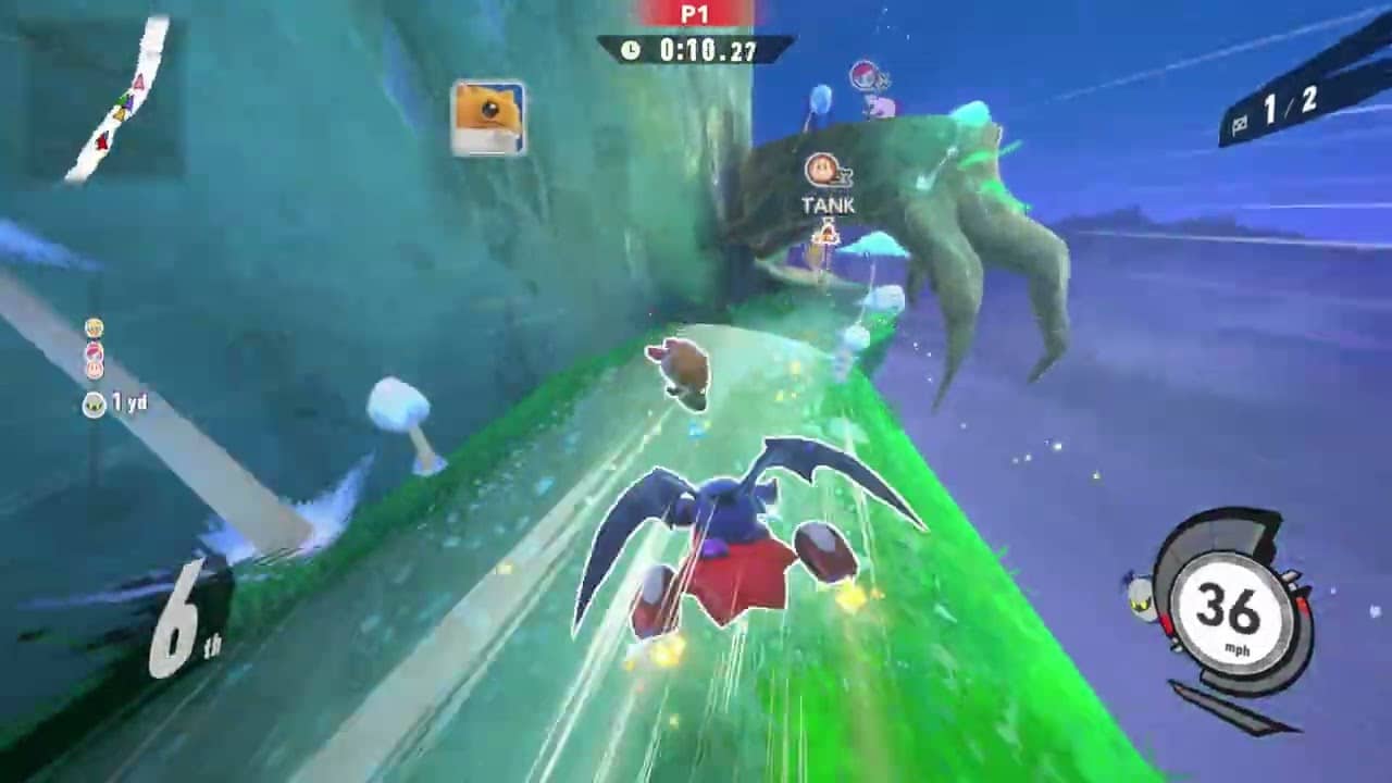 Kirby Air Riders – Online Match: Air Ride – Celestial Valley: Meta Knight on Turbo Star Gameplay