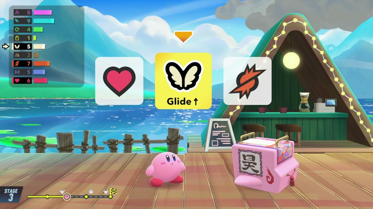Kirby Air Riders – Road Trip: Stage 3 Lake Breeze Lane Stage Cleared: Wagon Star Vs. Kracko Gameplay