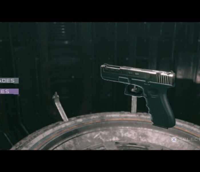 Code Violet – Testing Facility: R&D: Weapon Maintenance: Upgrade Pistol Aion P1 Pistol | Dino Skin