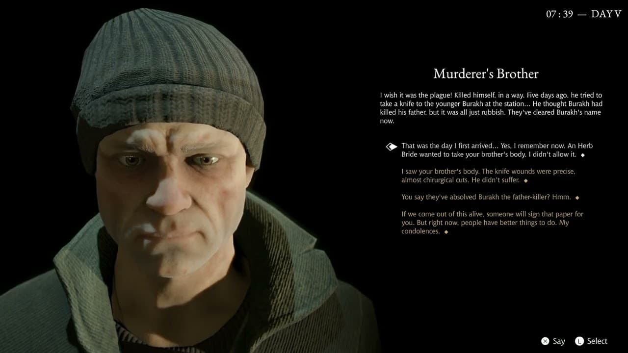 Pathologic 3 – Day V: Take Prototype Device: Talk with Pawns, Murderers Brother and Vlad The Younger