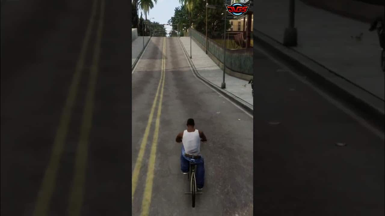 CJ’s Epic Bike Ride: Level Up and Reunion in Los Santos! #shorts