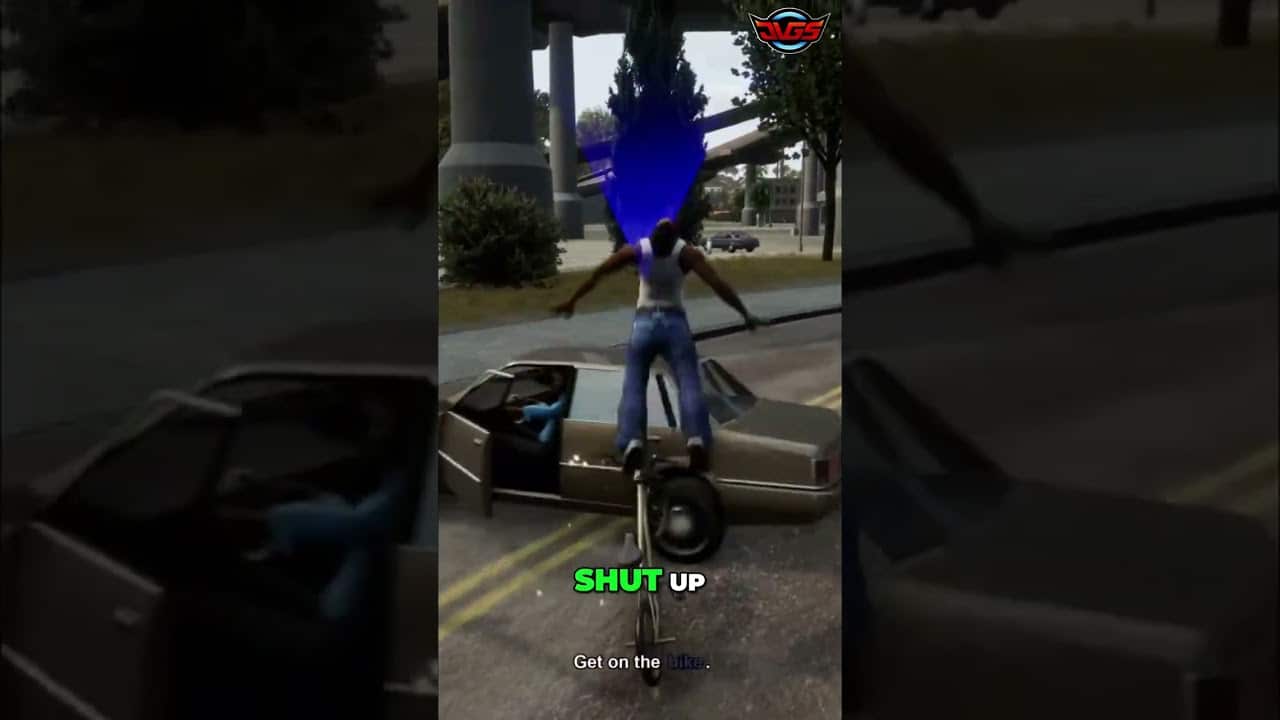 Gang Turf War: CJ’s Deadly Bike Chase! #shorts