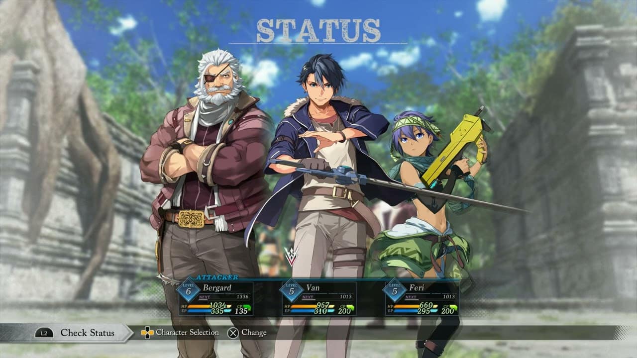 Trails Beyond The Horizon – Prologue: Basic Controls : Field – DualSense | Main Menus | Status