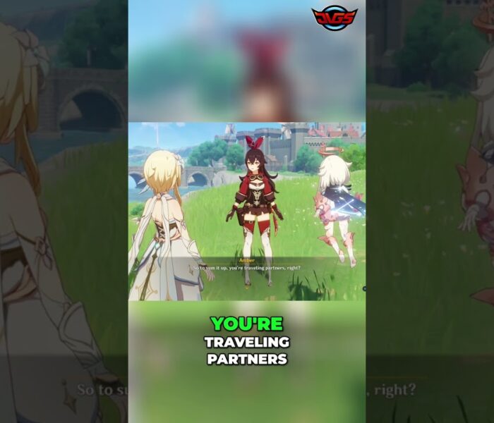 Genshin Impact – Best Friends, Dragons, and Escorts: Paimon & Amber’s Fast Adventure! #shorts