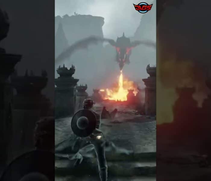 Demon’s Souls Remake – Dragon Attack on Stairs! Can You Escape the Flames? #shorts