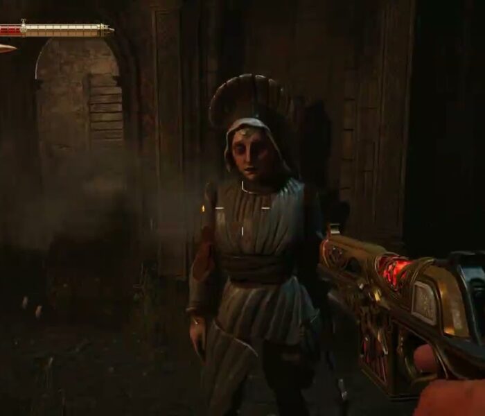 Crisol: Theater of Idols – Prologue: Defeat Statues with Pistol “Escarlata” and Knife “Bermejo”