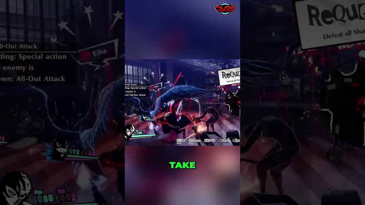 Unleash The Ultimate Attack: Defeat All Enemies NOW! – Persona 5 Strikers #shorts