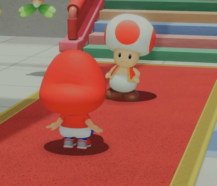 Mario Tennis Fever – Adventure: Head To Training Center: Talk To Toad: Hit The Ball Back Gameplay