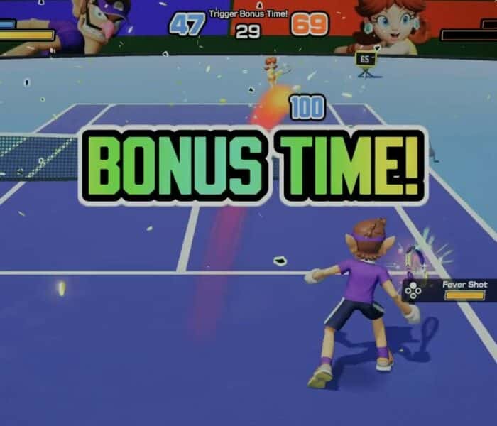 Mario Tennis Fever – Mix It Up: Special Match Ring Shot Singles: Waluigi vs Daisy | NS2 Gameplay