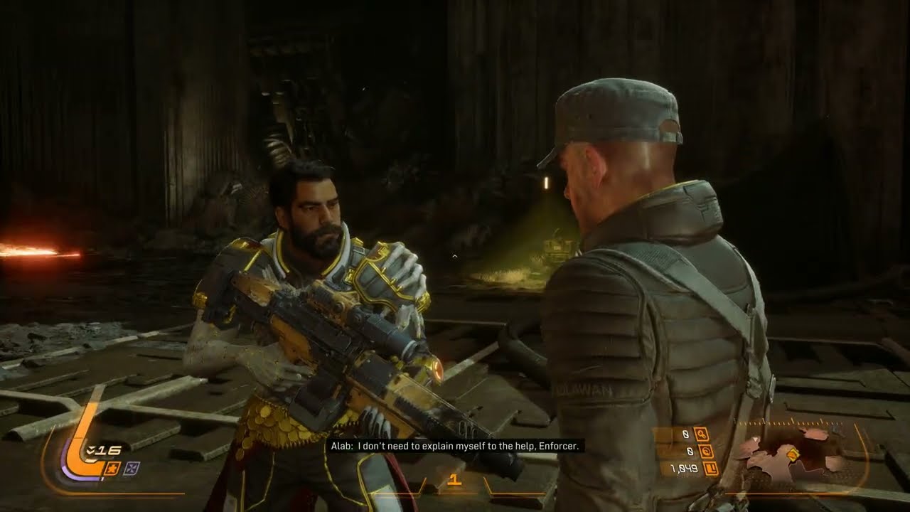 Saros – Biome 4 Blighted Marsh: Speak with Alab “You Ran Out On Us” “People Need My Help” Cutscene