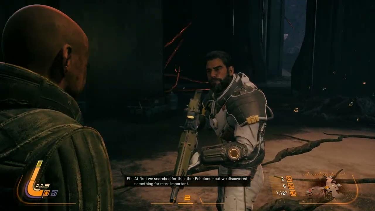 Saros – Biome 3 Shattered Descent: Speak with Survivor Eli Castaigne Cutscene | PS5 Pro
