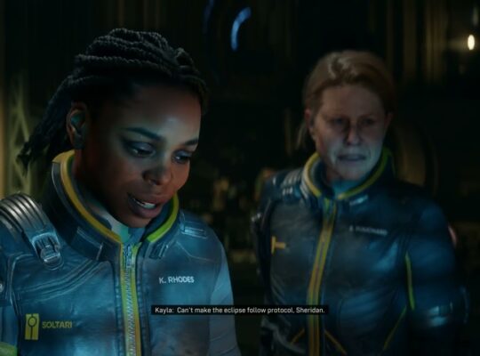 Saros – Return To Passage: Arjun Gives Kayla The Data Core Cutscene “Time Is Broken Here” | PS5 Pro