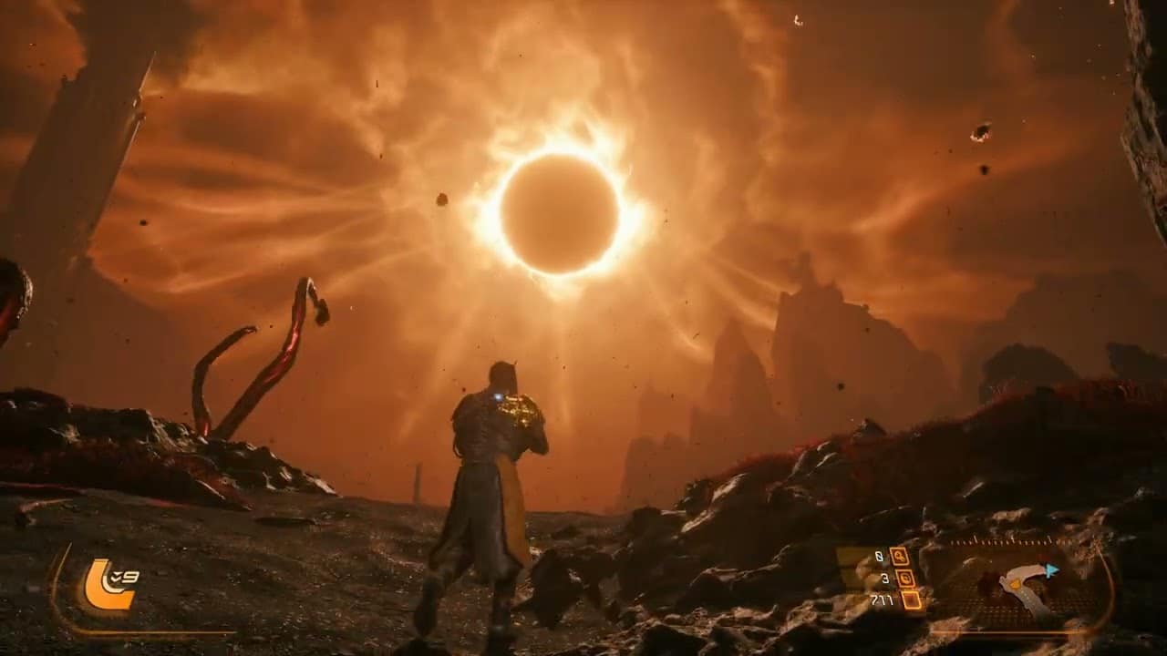 Saros – Biome 1 Shattered Rise: Eclipse Message: Enriched Lucenite | Slay Osteomaw | PS5 Pro