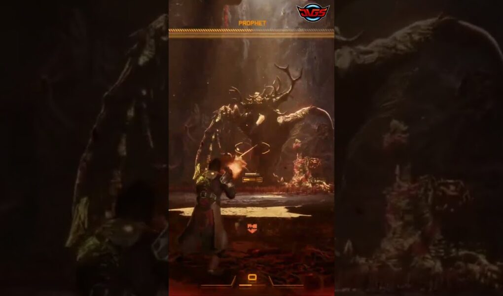 Epic Boss Battle: Player Unleashes Beams & Dodges Attacks! – Saros #shorts