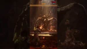 Epic Boss Battle: Player Unleashes Beams & Dodges Attacks! – Saros #shorts