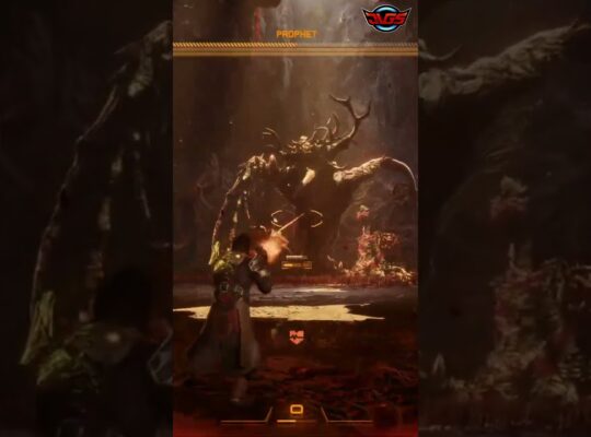 Epic Boss Battle: Player Unleashes Beams & Dodges Attacks! – Saros #shorts