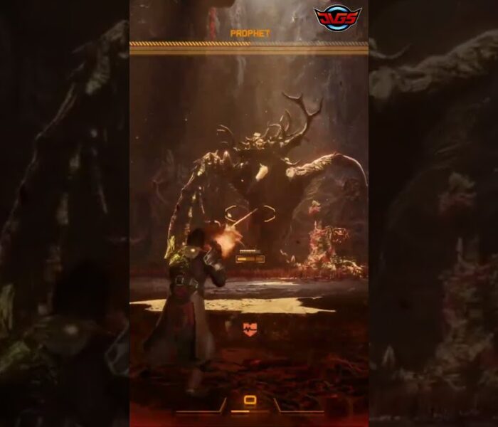 Epic Boss Battle: Player Unleashes Beams & Dodges Attacks! – Saros #shorts