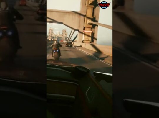 Cyberpunk 2077 Chase: Explosions, Gunfire & Red Eyed Motorcyclists! #shorts