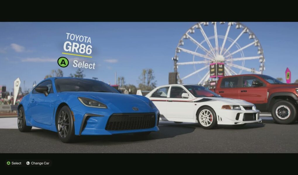 Forza Horizon 6 – Choose Your Car: Toyota GR 86, Lancer Evolution VI GSR TM Edition or RAM 1500 TR