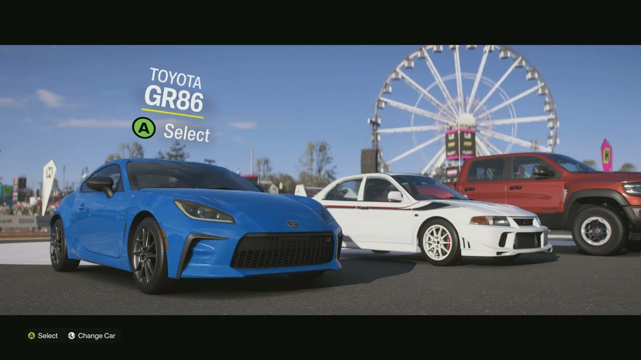Forza Horizon 6 – Choose Your Car: Toyota GR 86, Lancer Evolution VI GSR TM Edition or RAM 1500 TR