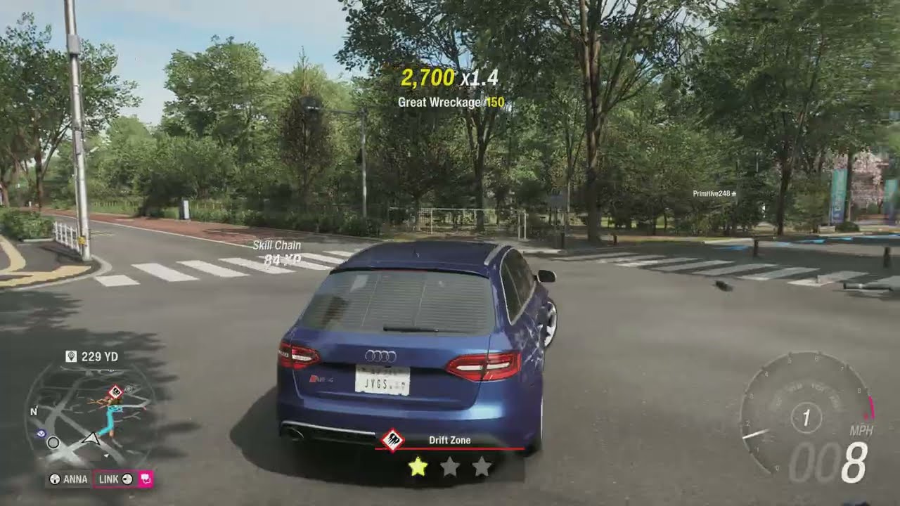 Forza Horizon 6 – Drift Zone – Inner City Run: 2013 Audi RS4 Avant | Cherry Blossoms Gameplay
